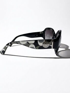 AUTHENTIC Vintage Coach Black Sunglasses with Gray Logo